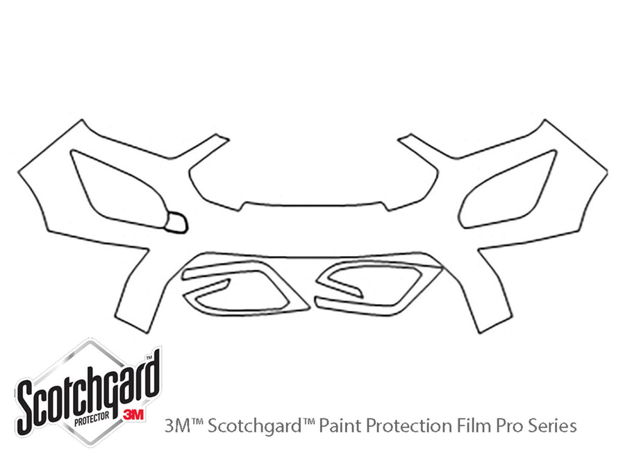 ecosport 3M Clear Bra Bumper Precut PPF Diagram