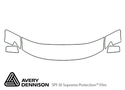 edge Avery Dennison Clear Bra Hood Precut PPF Diagram