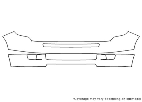 edge 3M Clear Bra Bumper Precut PPF Diagram