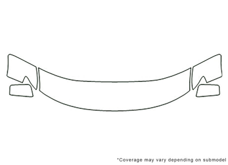 edge Avery Dennison Clear Bra Hood Precut PPF Diagram