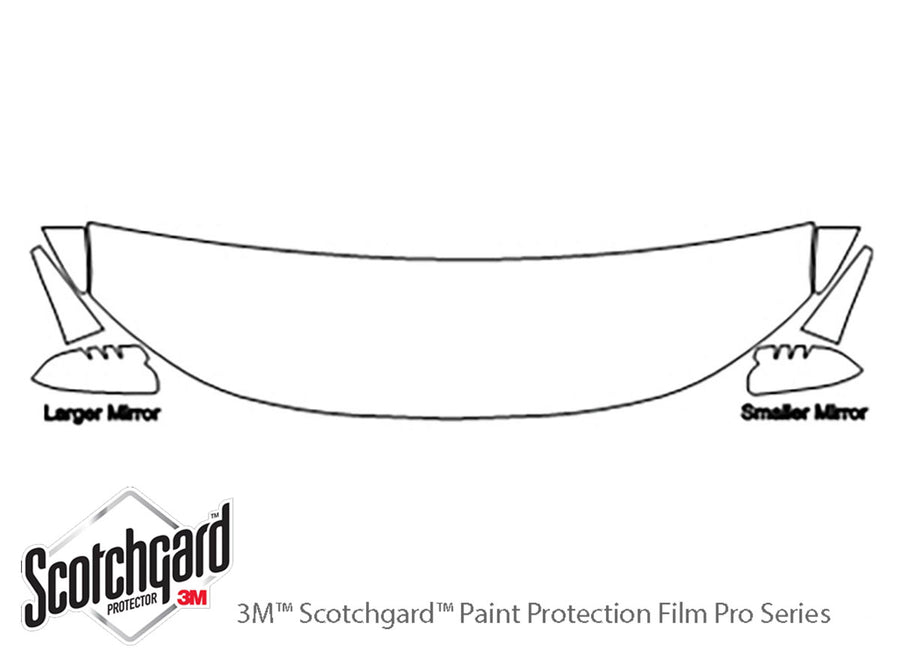 edge 3M Clear Bra Hood Precut PPF Diagram