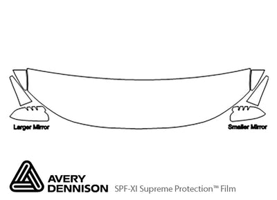 edge Avery Dennison Clear Bra Hood Precut PPF Diagram
