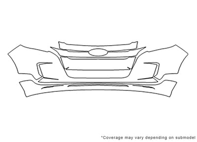 edge 3M Clear Bra Bumper Precut PPF Diagram