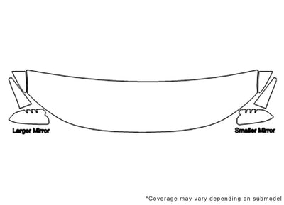 edge 3M Clear Bra Hood Precut PPF Diagram