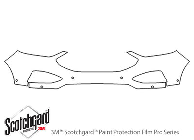 edge 3M Clear Bra Bumper Precut PPF Diagram