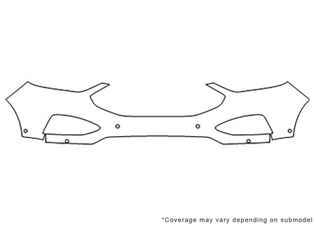 edge 3M Clear Bra Bumper Precut PPF Diagram