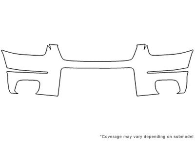 escape 3M Clear Bra Bumper Precut PPF Diagram