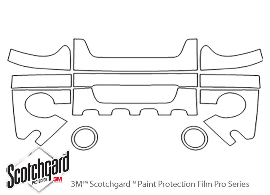 escape 3M Clear Bra Bumper Precut PPF Diagram