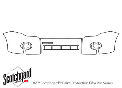escape 3M Clear Bra Bumper Precut PPF Diagram