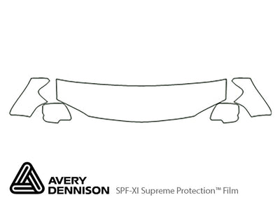 escape Avery Dennison Clear Bra Hood Precut PPF Diagram