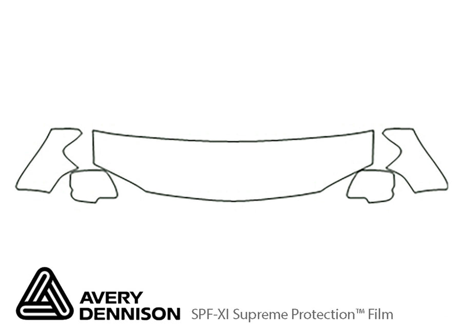 escape Avery Dennison Clear Bra Hood Precut PPF Diagram