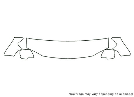 escape Avery Dennison Clear Bra Hood Precut PPF Diagram