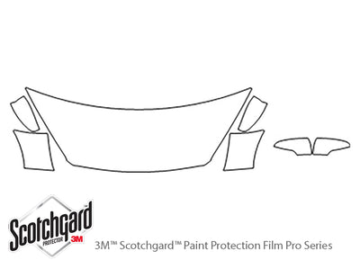 escape 3M Clear Bra Hood Precut PPF Diagram