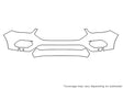 escape 3M Clear Bra Bumper Precut PPF Diagram
