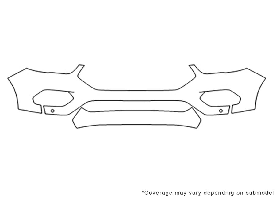 escape 3M Clear Bra Bumper Precut PPF Diagram