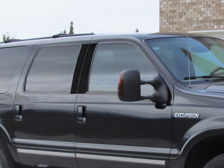 ford excursion 2000-2005 Brushed Aluminum Black Pillar Cover Diagram