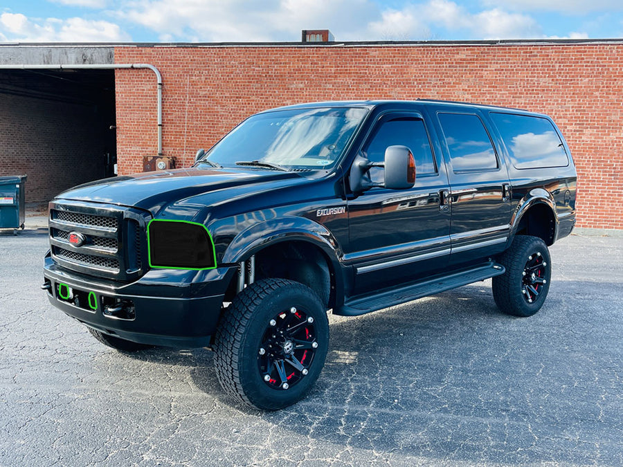 ford excursion 2005-2005 Headlight Tint Location