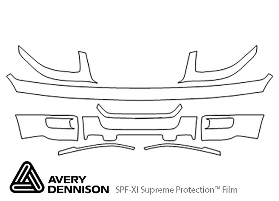 expedition Avery Dennison Clear Bra Bumper Precut PPF Diagram
