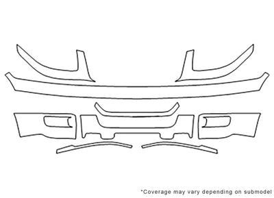 expedition 3M Clear Bra Bumper Precut PPF Diagram