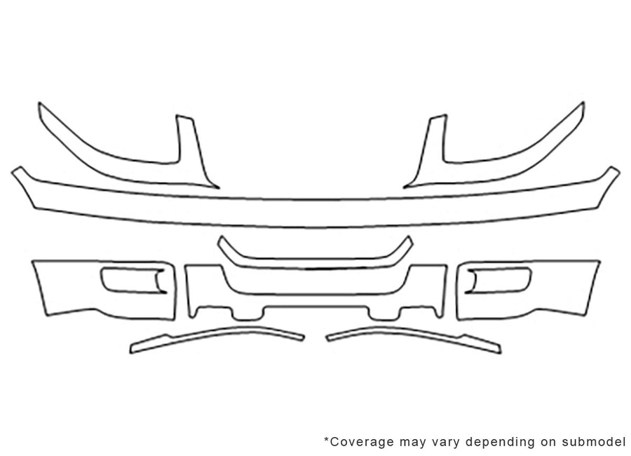 expedition 3M Clear Bra Bumper Precut PPF Diagram