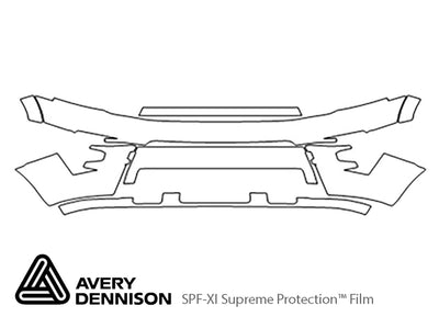 expedition Avery Dennison Clear Bra Bumper Precut PPF Diagram