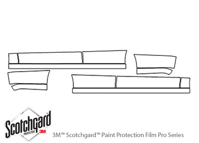 expedition 3M Clear Bra Door Cup Precut PPF Diagram