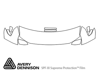 expedition Avery Dennison Clear Bra Hood Precut PPF Diagram