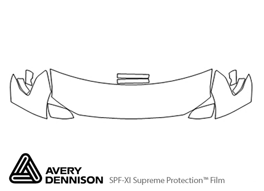 expedition Avery Dennison Clear Bra Hood Precut PPF Diagram