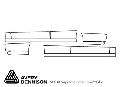 expedition Avery Dennison Clear Bra Door Cup Precut PPF Diagram