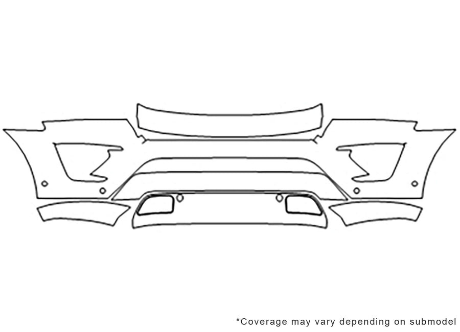 expedition Avery Dennison Clear Bra Bumper Precut PPF Diagram