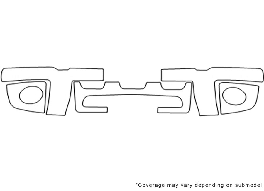 explorer 3M Clear Bra Bumper Precut PPF Diagram