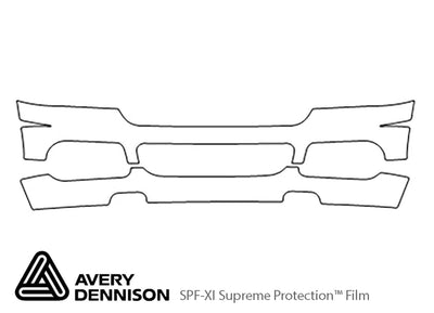 explorer Avery Dennison Clear Bra Bumper Precut PPF Diagram