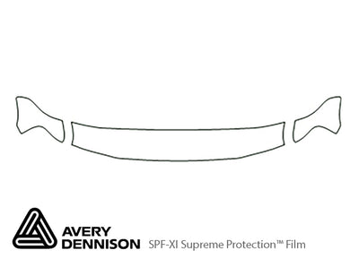explorer Avery Dennison Clear Bra Hood Precut PPF Diagram