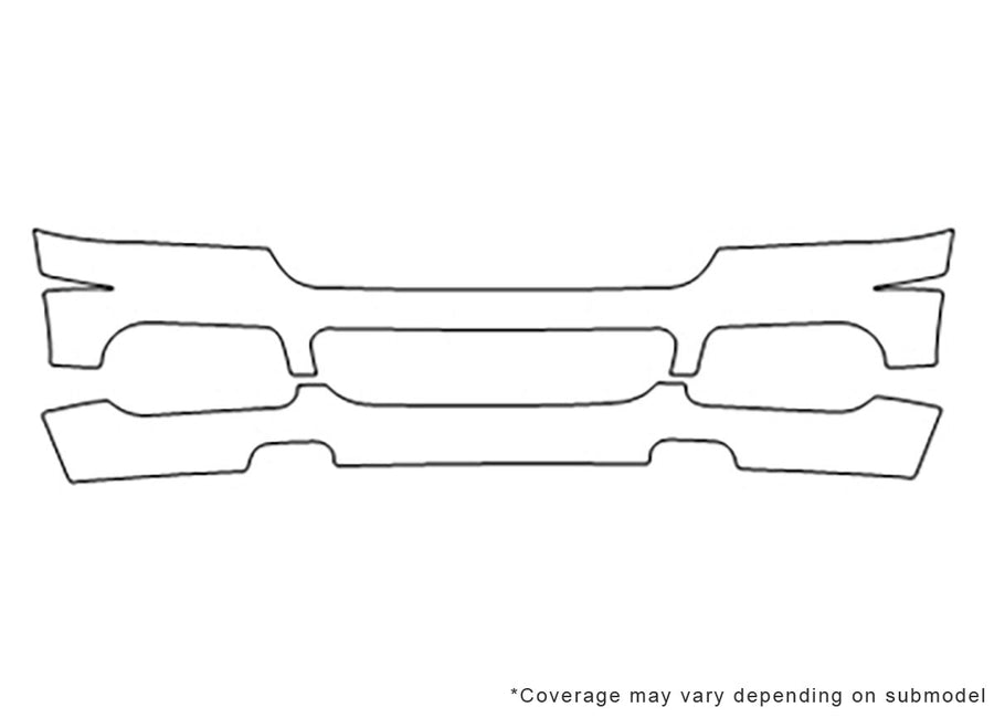 explorer Avery Dennison Clear Bra Bumper Precut PPF Diagram