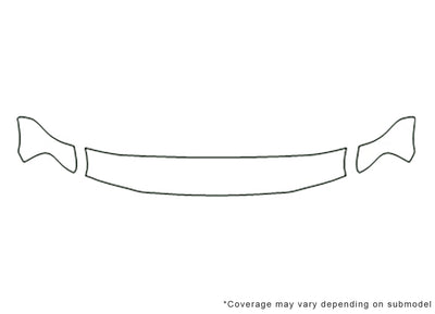 explorer 3M Clear Bra Hood Precut PPF Diagram