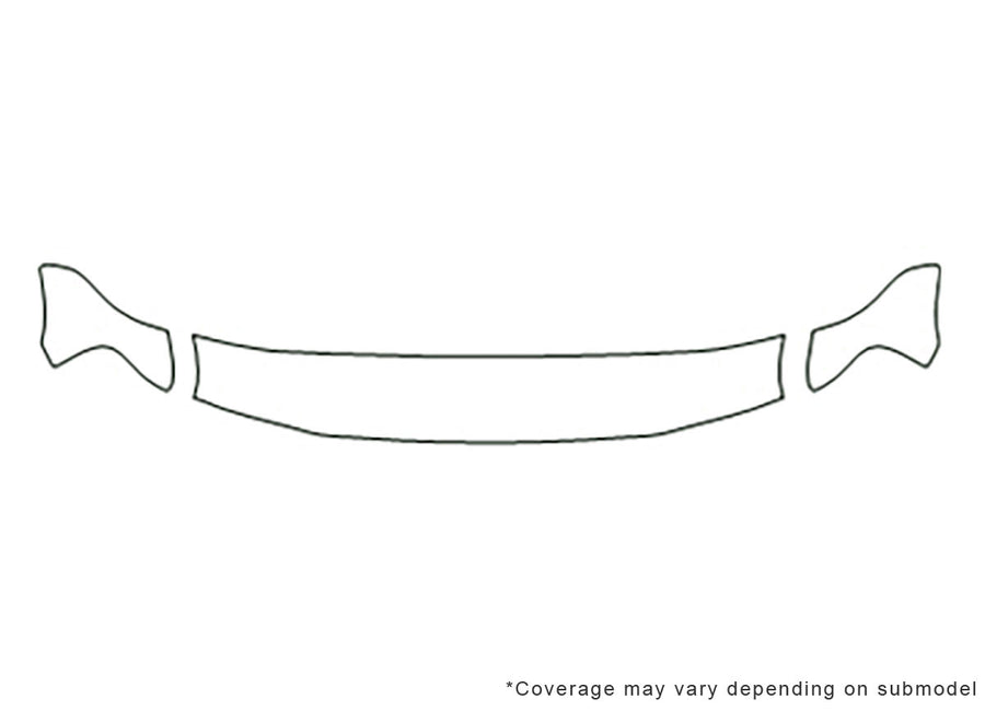 explorer 3M Clear Bra Hood Precut PPF Diagram