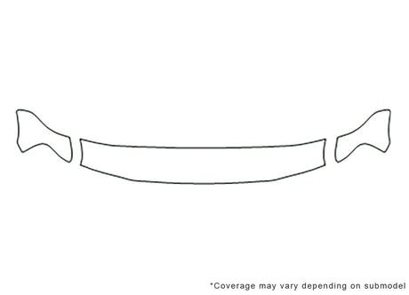 explorer Avery Dennison Clear Bra Hood Precut PPF Diagram