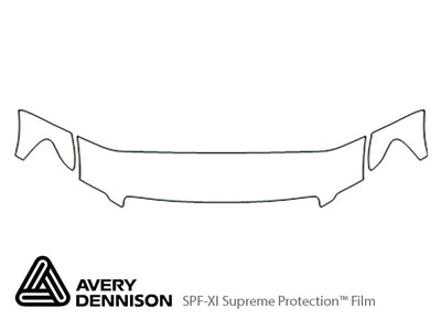 explorer Avery Dennison Clear Bra Hood Precut PPF Diagram