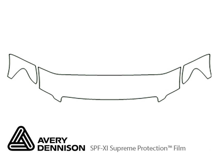 explorer Avery Dennison Clear Bra Hood Precut PPF Diagram
