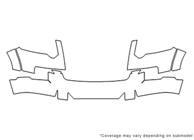 explorer Avery Dennison Clear Bra Bumper Precut PPF Diagram