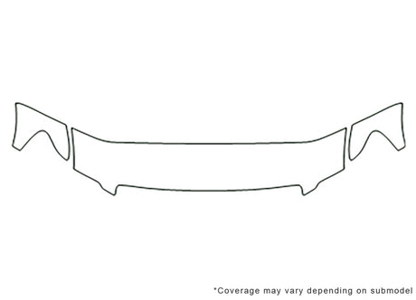 explorer 3M Clear Bra Hood Precut PPF Diagram