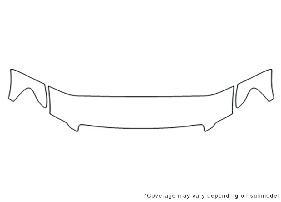 explorer Avery Dennison Clear Bra Hood Precut PPF Diagram