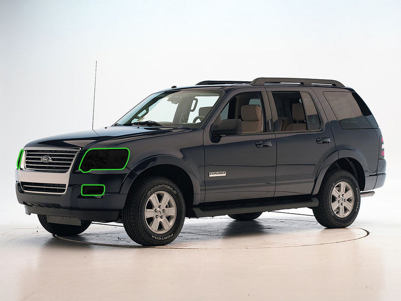 ford explorer 2006-2010 Headlight Tint Location