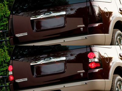 explorer Before and After Smoked Taillights