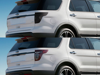 explorer Before and After Smoked Taillights