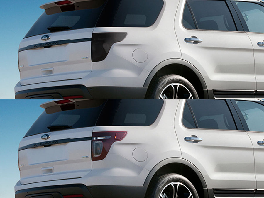 explorer Before and After Smoked Taillights