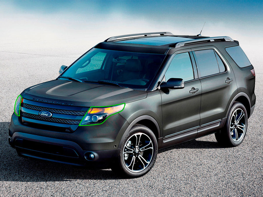 ford explorer 2011-2015 Headlight Protection Installation Location