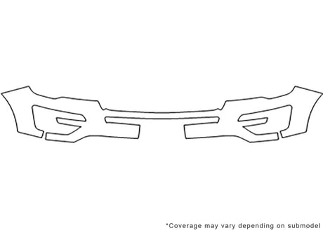 explorer 3M Clear Bra Bumper Precut PPF Diagram