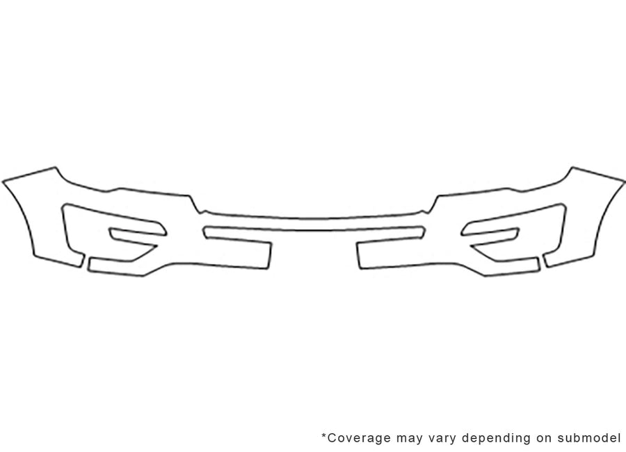 explorer Avery Dennison Clear Bra Bumper Precut PPF Diagram