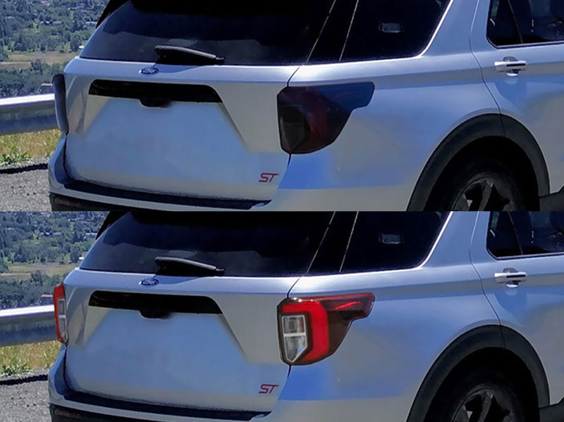 explorer Before and After Smoked Taillights